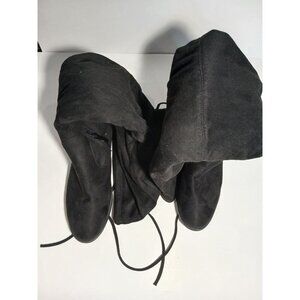 JG Women’s Black Over-the-Knee Boots Size 8.5 Faux Suede Stretch Fit Zip Closure